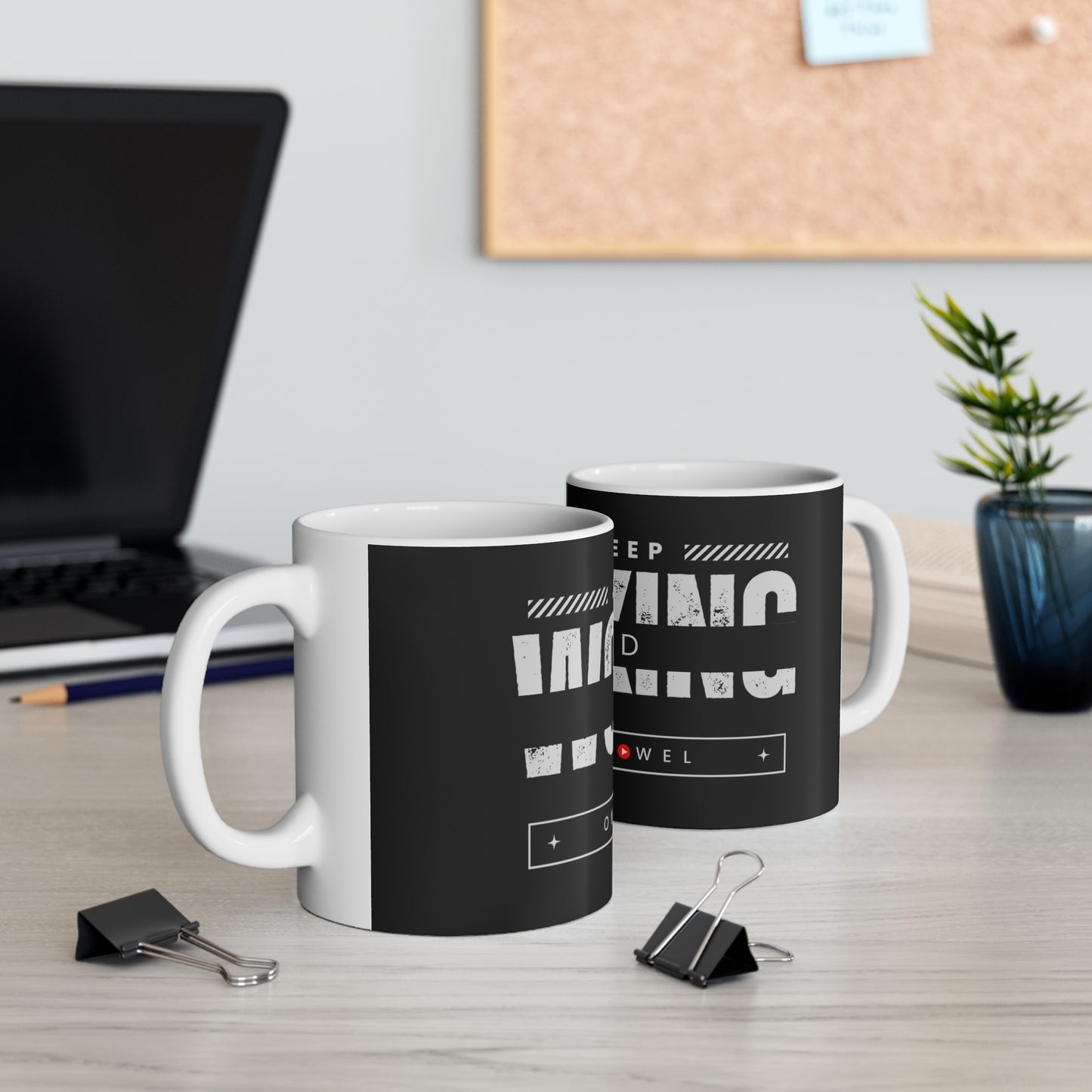 "Working Hard" Ceramic Coffee Mug 11oz