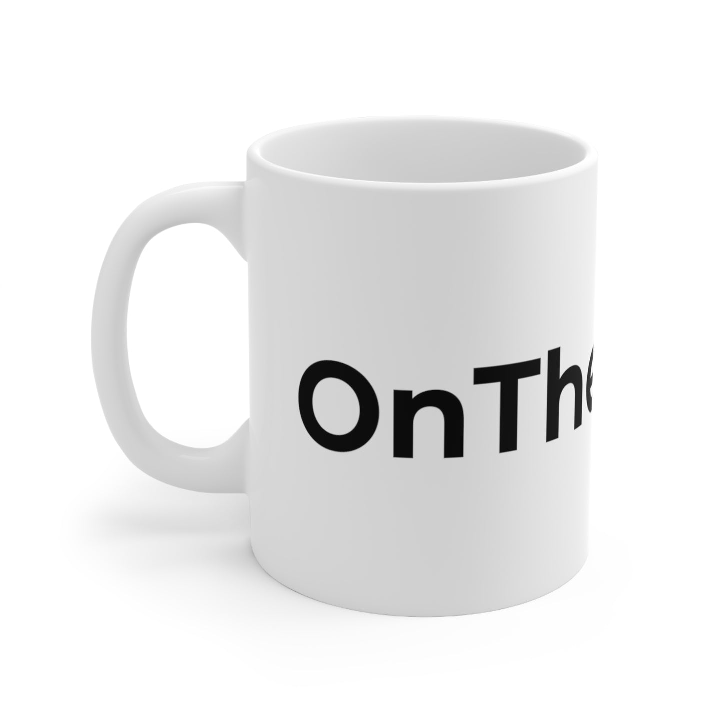 "On The Trowel" WHITE Ceramic Coffee Mug 11oz