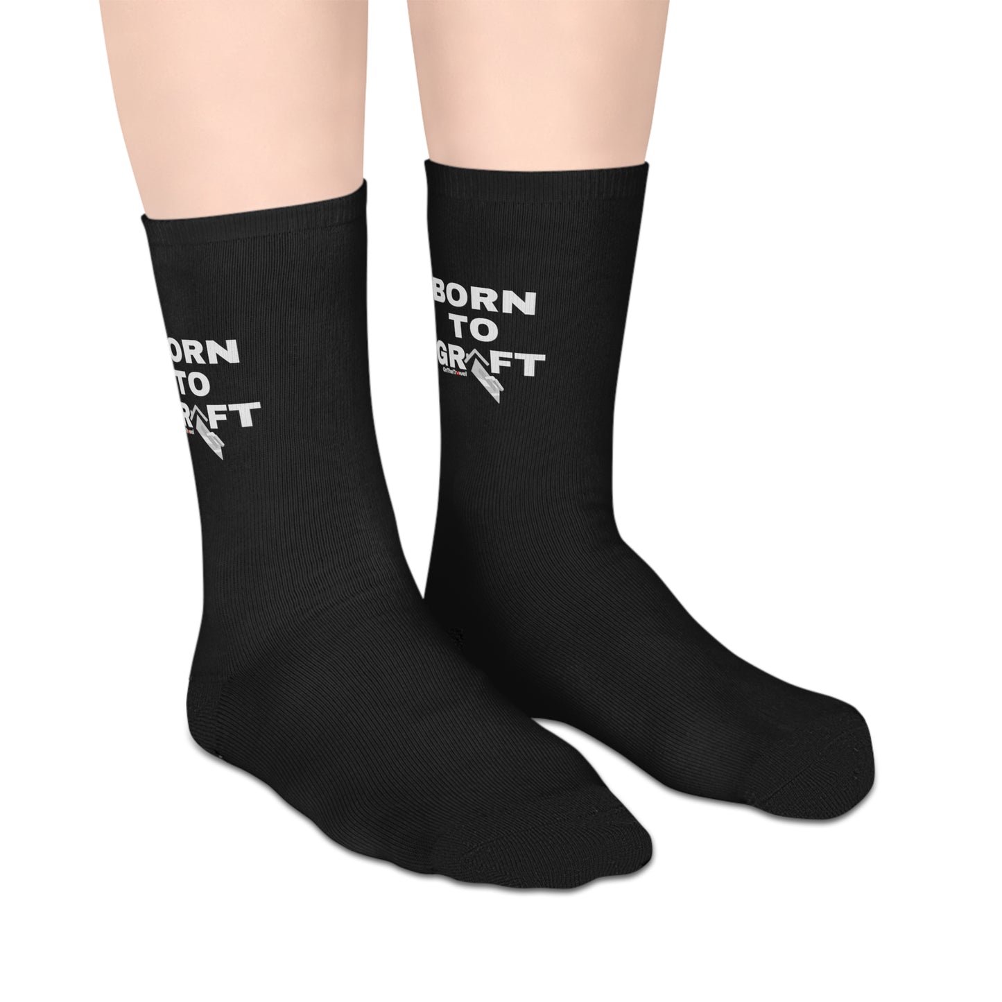 "Born To Graft" Mid-length Socks