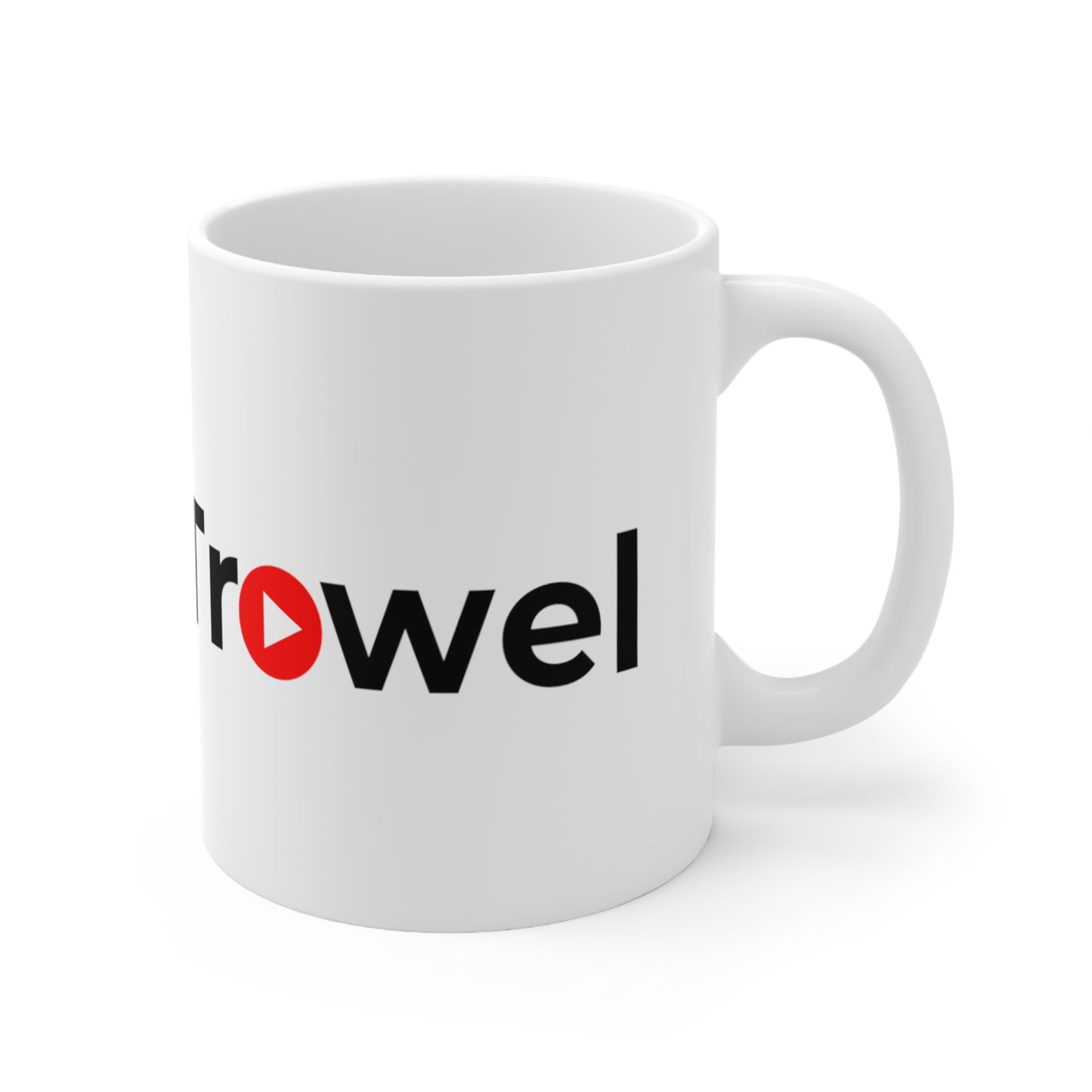 "On The Trowel" WHITE Ceramic Coffee Mug 11oz